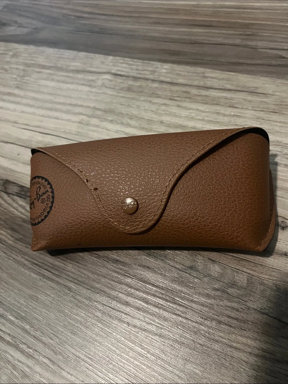 Ray-Ban Tan Brown Leather Sunglasses Case